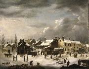 Francis Guy Winter Scene in Brooklyn oil painting on canvas